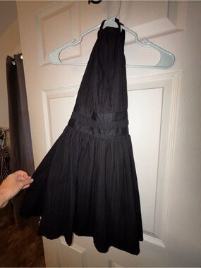 wild fable Black Backless Halter Dress